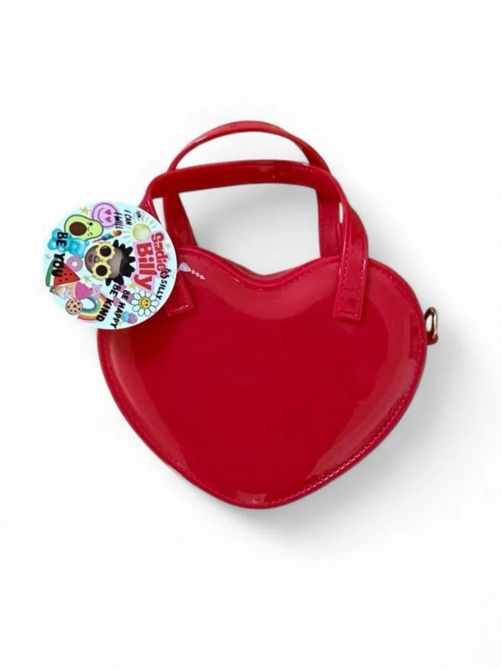 Kids Heart-Shaped Red Handbag -